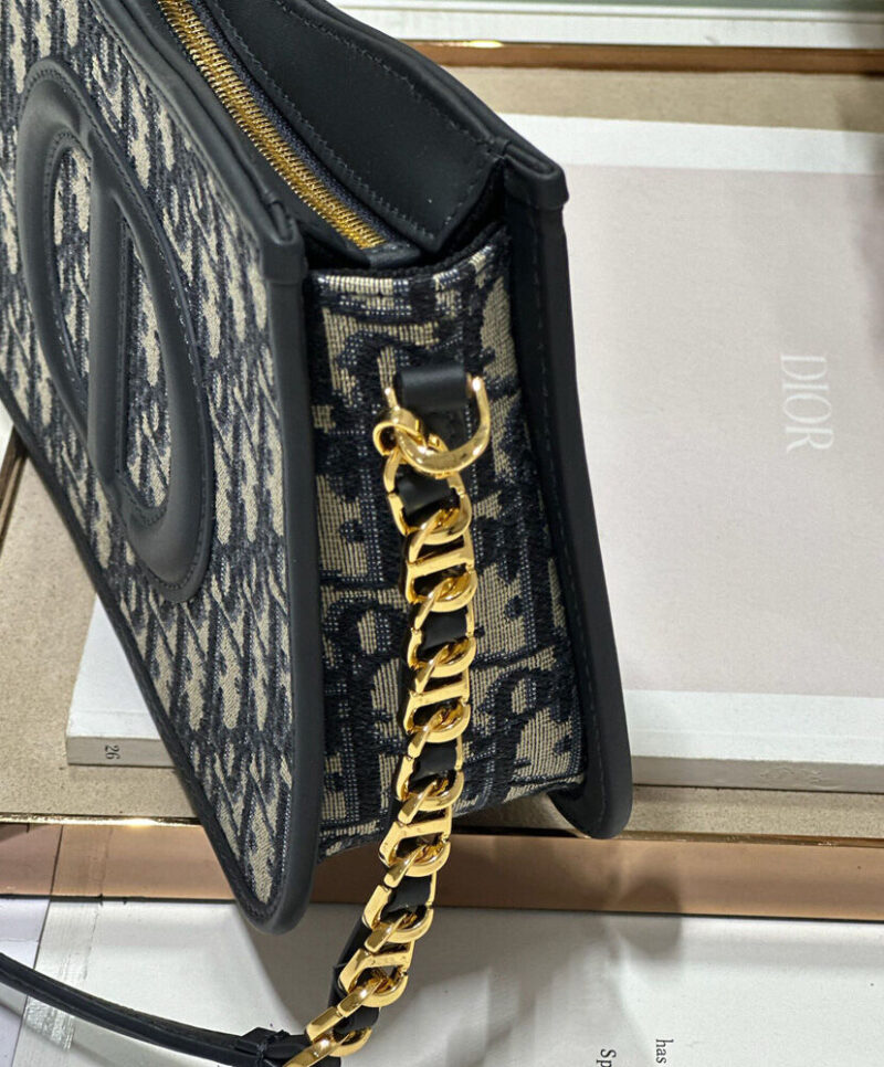 Christian Dior CD Signature Hobo Mini Bag Dark Blue
